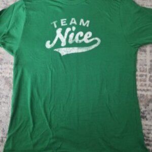 Green t-shirt "Team Nice" Holiday Time Men's Size L